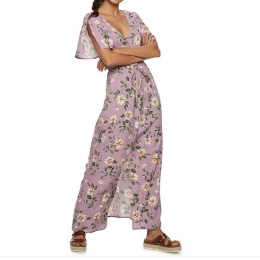 Purple Floral Maxi Dress